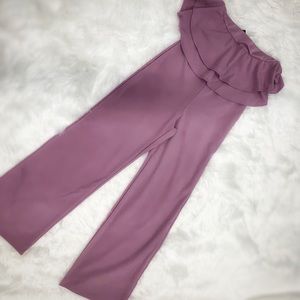 NEW!  Fashion Nova Lavender Ruffle Top Romper